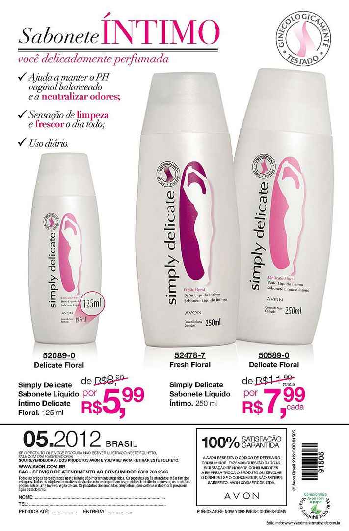 Avon Folheto Cosméticos Campanha 5/2012